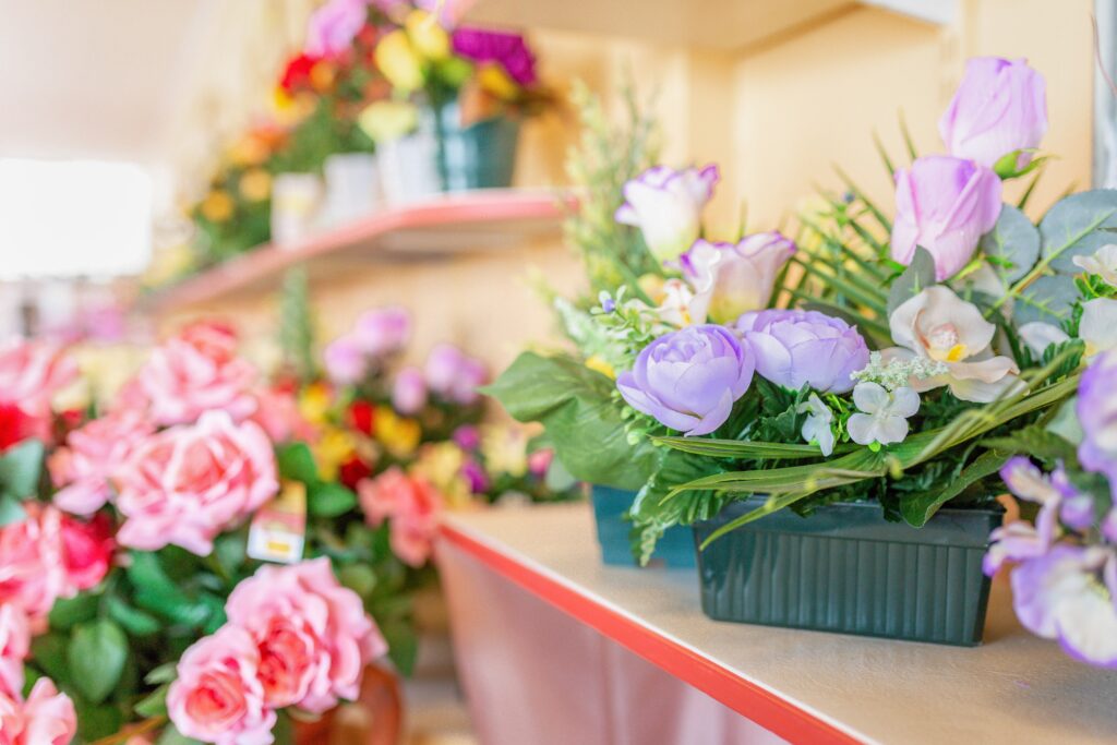 bouquet de fleurs violet